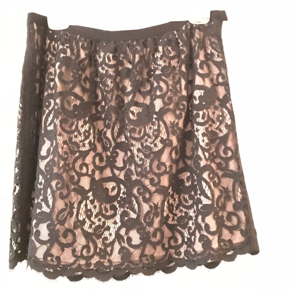 Black lace skirt by LOFT